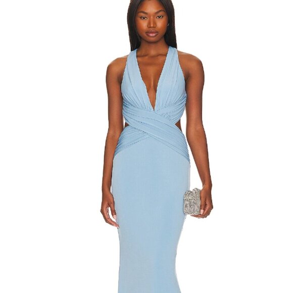 Katie May X Revolve Secret Agent Gown in French Blue size medium - Picture 1 of 5